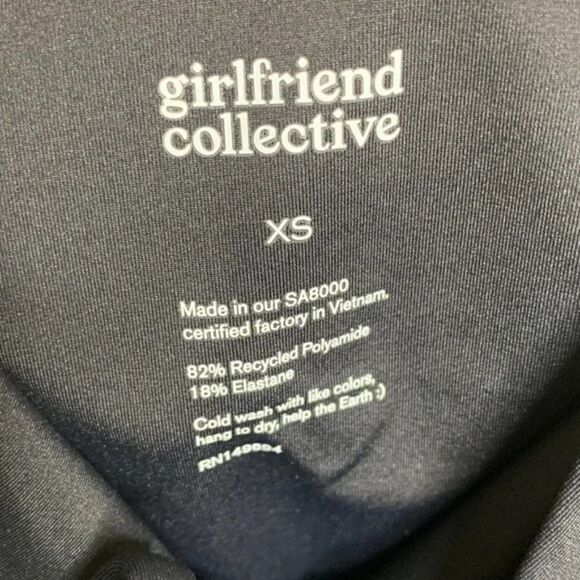 GIRLFRIEND COLLECTIVE Clemente Cross Back Black One Piece Swimsuit XSmall - Picture 7 of 8